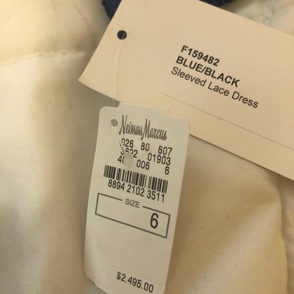 Neiman Marcus midi royal blue dress - Picture 4 of 4